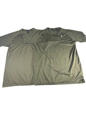 Three Nails Mens Green Seamless Athletic Performance Shirt Size Large Bundle